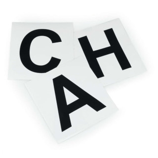 Litery na czworobok SHIRES naklejane