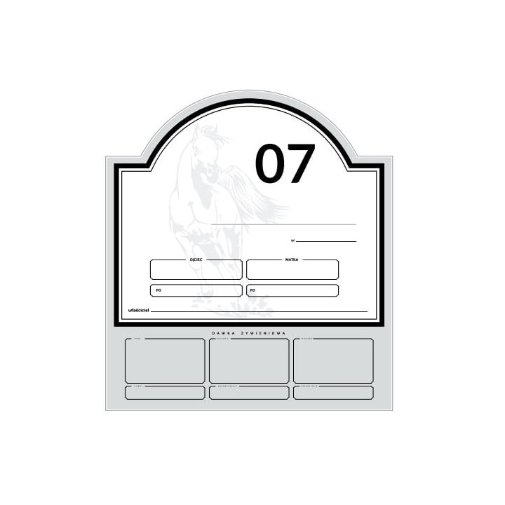 Tabliczka DO STAJNI wzór 07 na boks