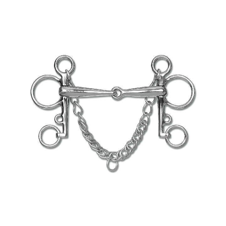 Wędzidło pelham WALDHAUSEN 1*łamane SS pełne