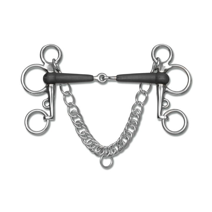 Wędzidło pelham WALDHAUSEN 1*łamane gumowe