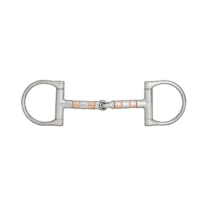Wędzidło D-ring HORZE Copper Rolls łamane