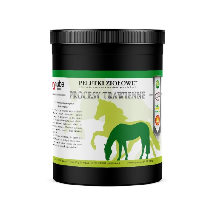 Peletki ziołowe NUBA EQUI Trawienie 1300g