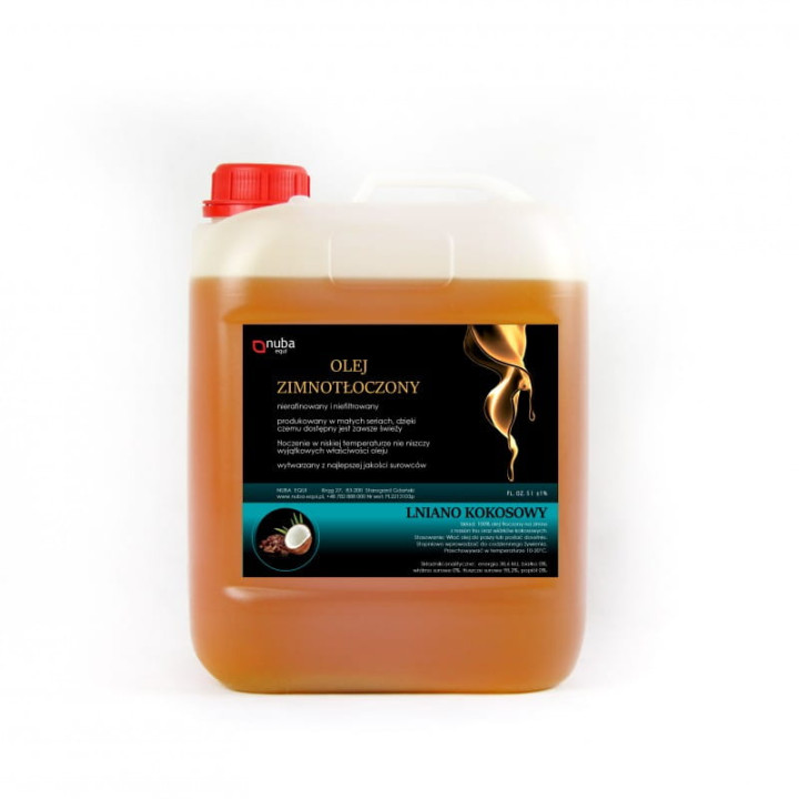 Olej lniano-kokosowy NUBA EQUI zimnotłoczony 5l