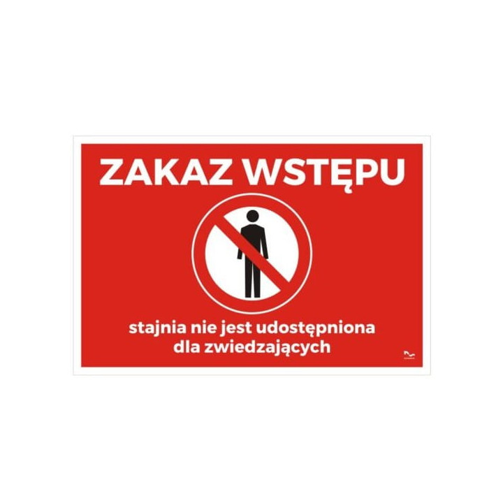 Tabliczka DO STAJNI wzór23 Zakaz wstępu