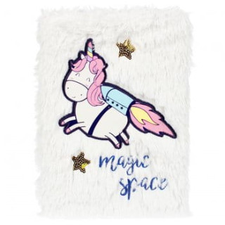 Notes STARPAK Unicorn Space pluszowy A5
