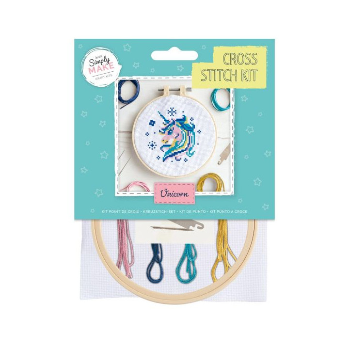 Zestaw kreatywny WEST Jednorożec haft krzyżowy