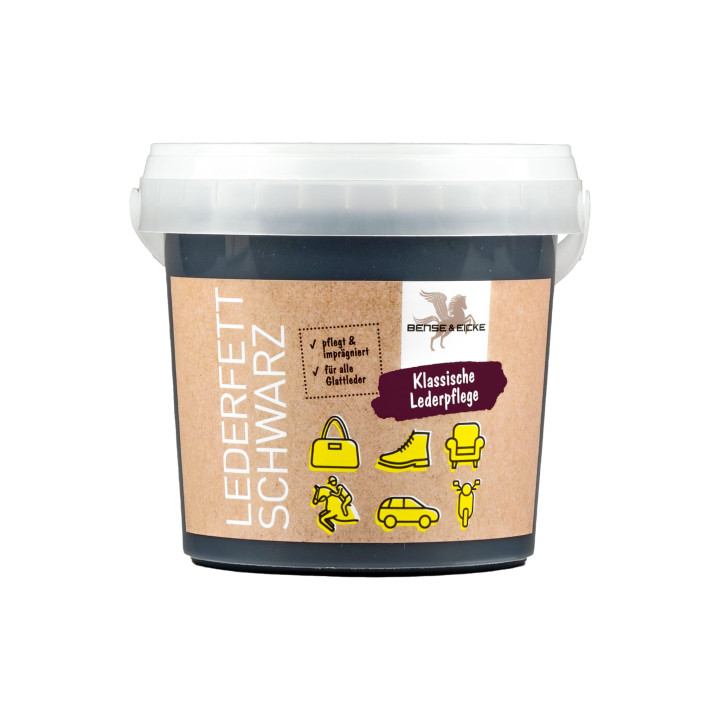 Smar do skór B&E LederfettSchwarz czarny 500ml