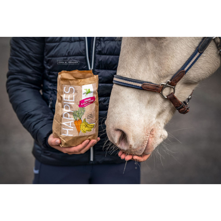 Przysmak dla koni B&E Happies banan&marchew 1kg