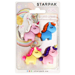 Gumka do mazania STARPAK Unicorn 4szt