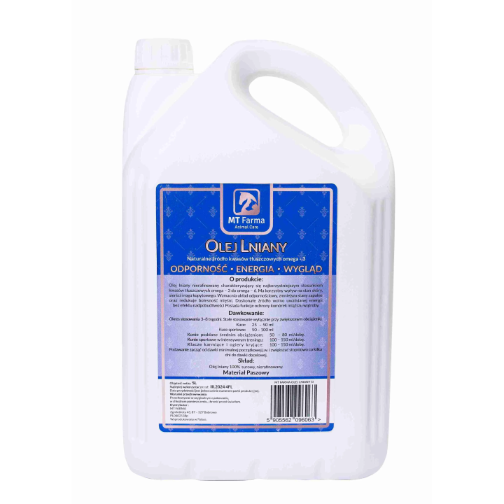 Olej lniany MT FARMA 5l