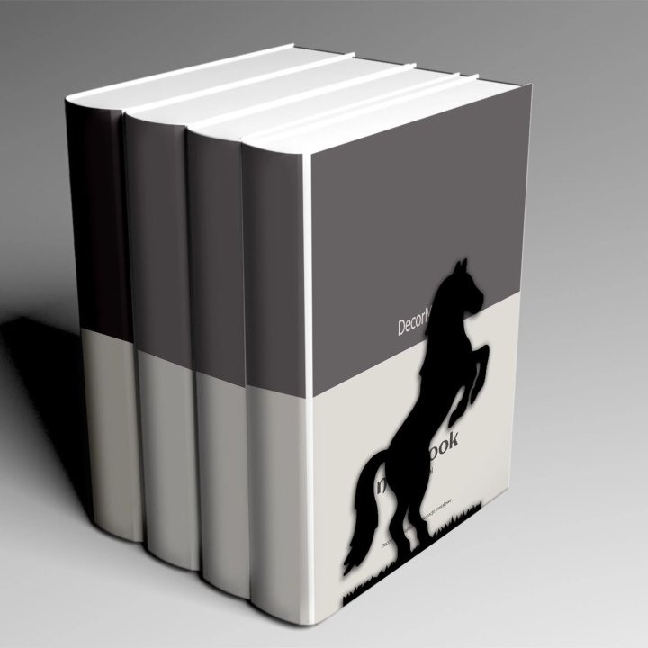 Podpórka do książek DECORMETAL konik black