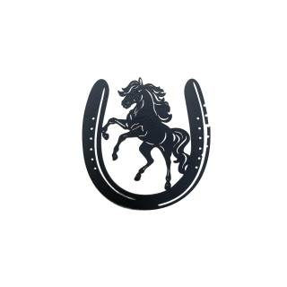 Ozdoba ścienna DECORMETAL Horse in horshoe 30cm