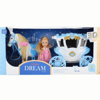 Zabawka MEGACREATIVE Kareta z lalką 39x18x13