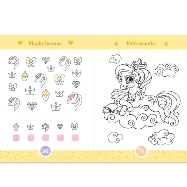 Książeczka edukacyjna AKSJOMAT Magiczne Koniki