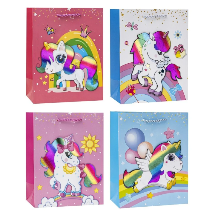 Torebka prezentowa ROZETTE RainbUnicorn 260x320mix