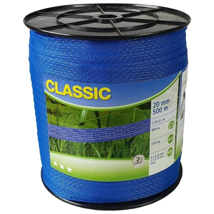 Taśma ogrodz CORRAL Classic 500m/20mm blue 6 p.