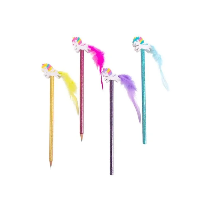 Ołówek TRENDHAUS plus gumka Jednorożec mix