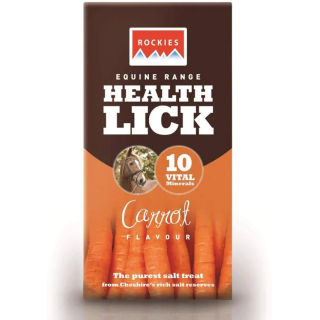 Lizawka solna ROCKIES Rockies Carrot 2kg | Sklep jeździecki Horse-Trade.pl