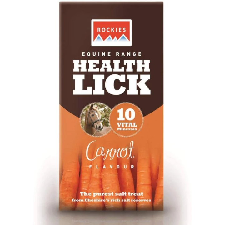 Lizawka solna ROCKIES Rockies Carrot 2kg | Sklep jeździecki Horse-Trade.pl