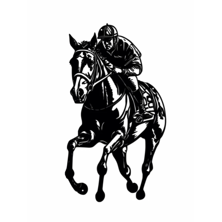 Ozdoba ścienna DECORMETAL Racing horse 30cm