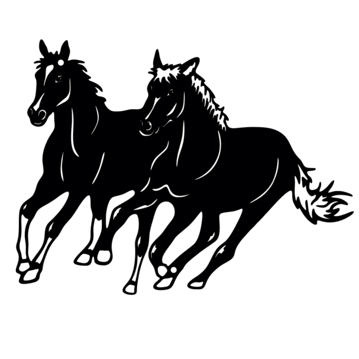 Ozdoba ścienna DECORMETAL Running Horses 30cm