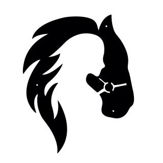 Ozdoba ścienna DECORMETAL Horse flame mane 30cm