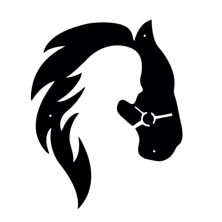 Ozdoba ścienna DECORMETAL Horse flame mane 30cm