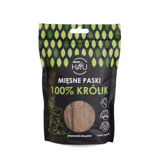Smaczki dla psa WOW!PETS Paski Królik 120g
