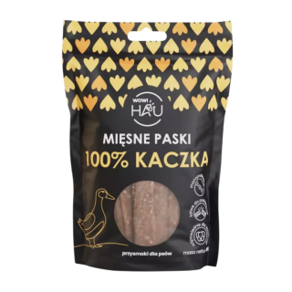 Smaczki dla psa WOW!PETS Paski Kaczka 120g