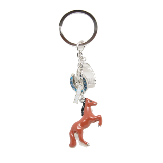 Brelok PZP Koń brąz z czarną grzywą 2 nogi charms