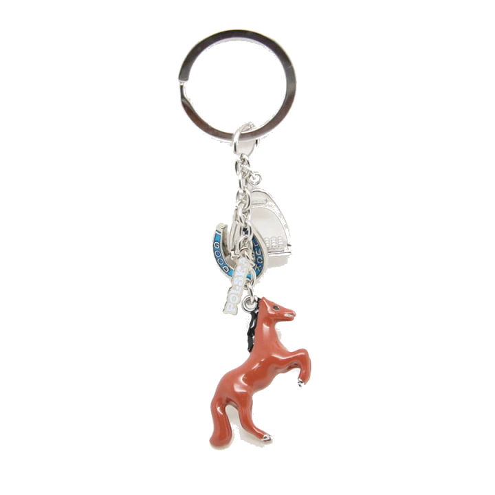 Brelok PZP Koń brąz z czarną grzywą 2 nogi charms