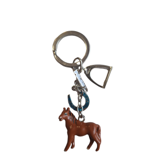 Brelok PZP Koń brąz z czarną grzywą galop charms