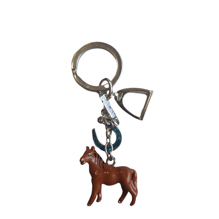 Brelok PZP Koń brąz z czarną grzywą galop charms