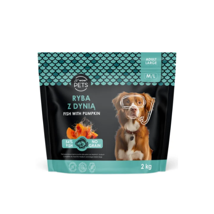 Sucha Karma WOW!PETS Ryba/Dynia PiesML 2kg