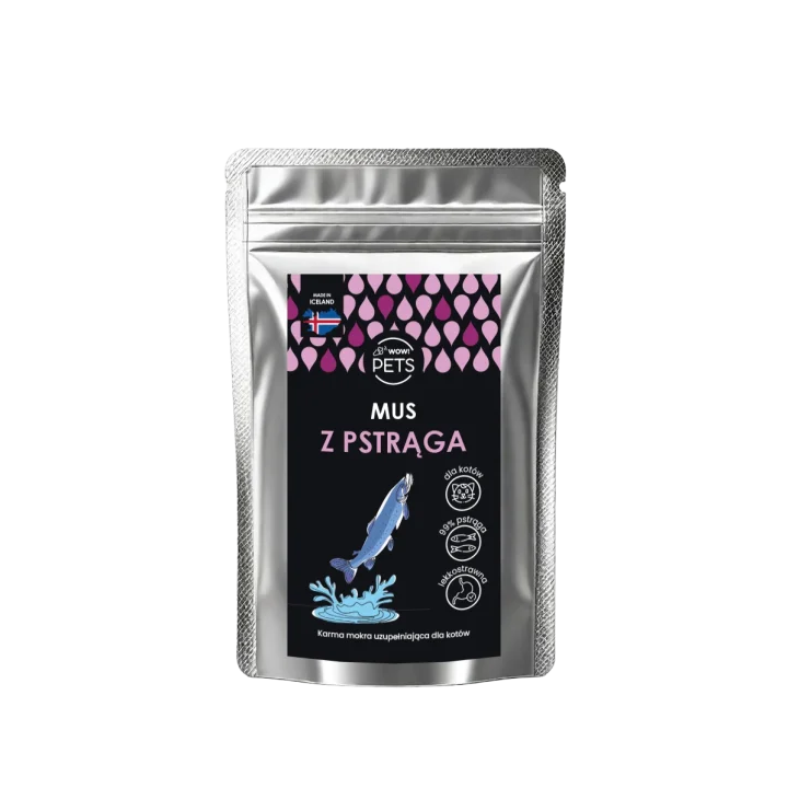 Karma saszetka dla psa WOW!PETS Mus z Pstrąga 100g