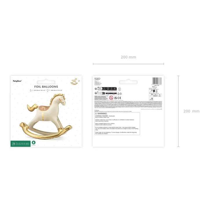 Balon foliowy PARTYDECO Koń na biegunach