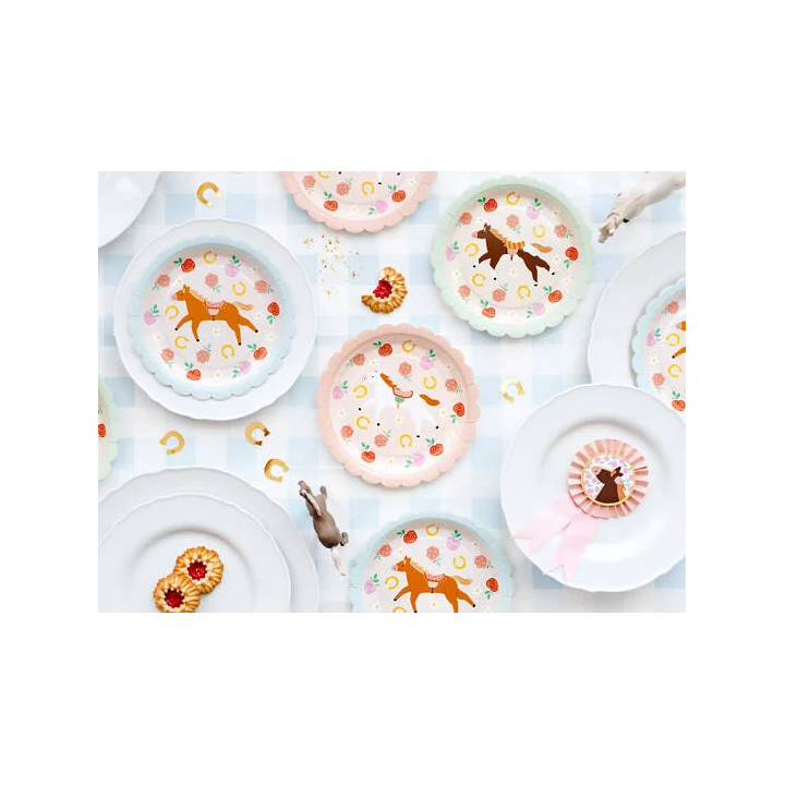 Talerzyki papierowe PARTYDECO Konik 6szt
