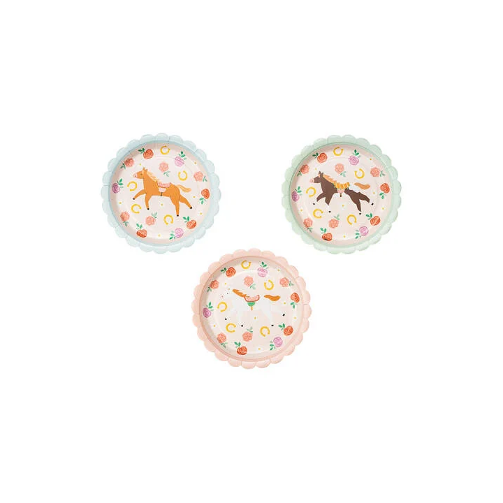 Talerzyki papierowe PARTYDECO Konik 6szt