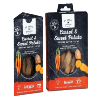 Gryzaki dla psa GO NATIVE Dental carr/potato 150g