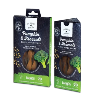 Gryzaki dla psa GO NATIVE Dental pumpkin/broc 150g