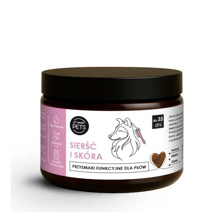 PrzysmakiFunkcyjne WOW!PETS DlaPsów Sierść 100g