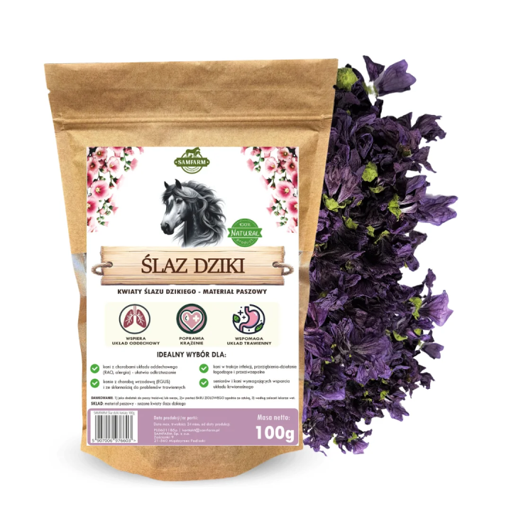 Malwa kwiat ślazu dzikiego SAMFARM 100g