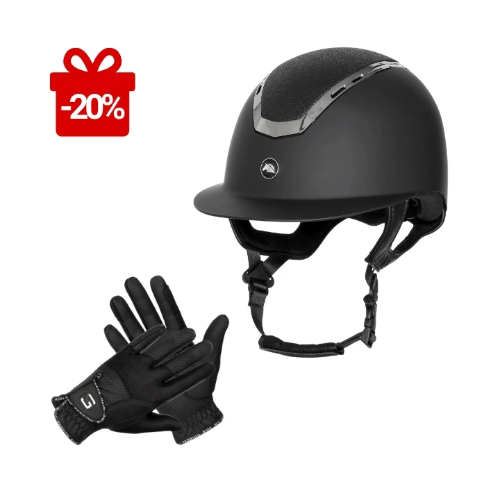  DLA JEŹDŹCA - Kask (S) + rękawiczki (XL)