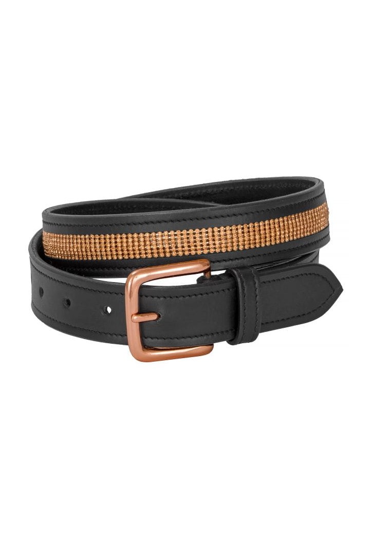 10810007 Leather belt EQ.QUEEN SmallDiamonds black-rosegold 3.jpg