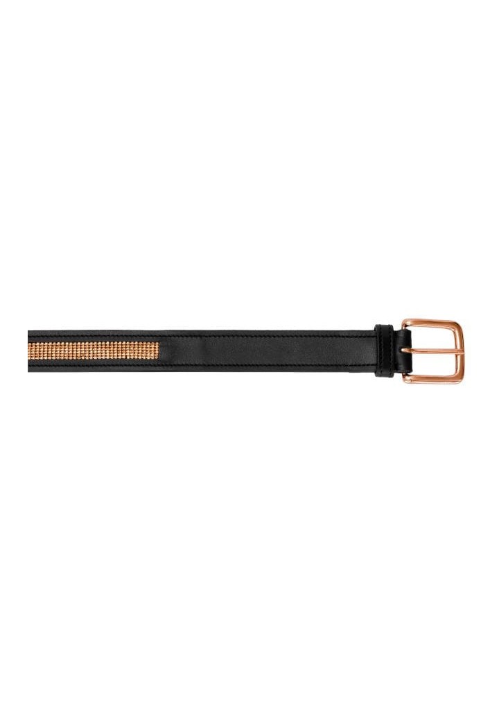 10810007 Leather belt EQ.QUEEN SmallDiamonds black-rosegold 1.jpg