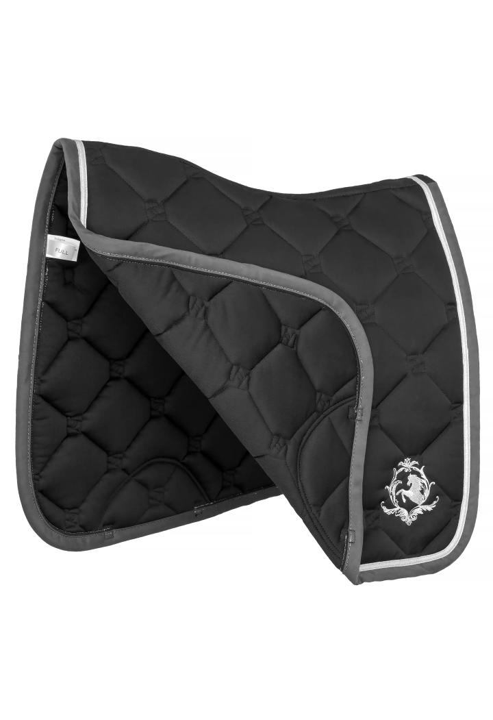 20410036_ Saddle pad EQ.QUEEN Riga  black detail DR.webp