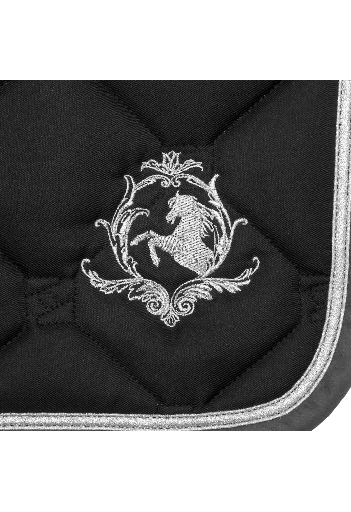 20410036_ Saddle pad EQ.QUEEN Riga black embroidery.webp