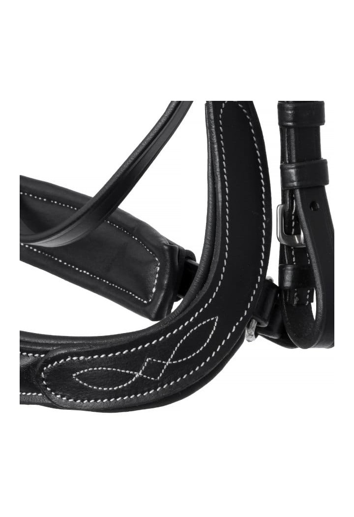Ogłowie EQ QUEEN Electra anatomiczne black detal.jpg