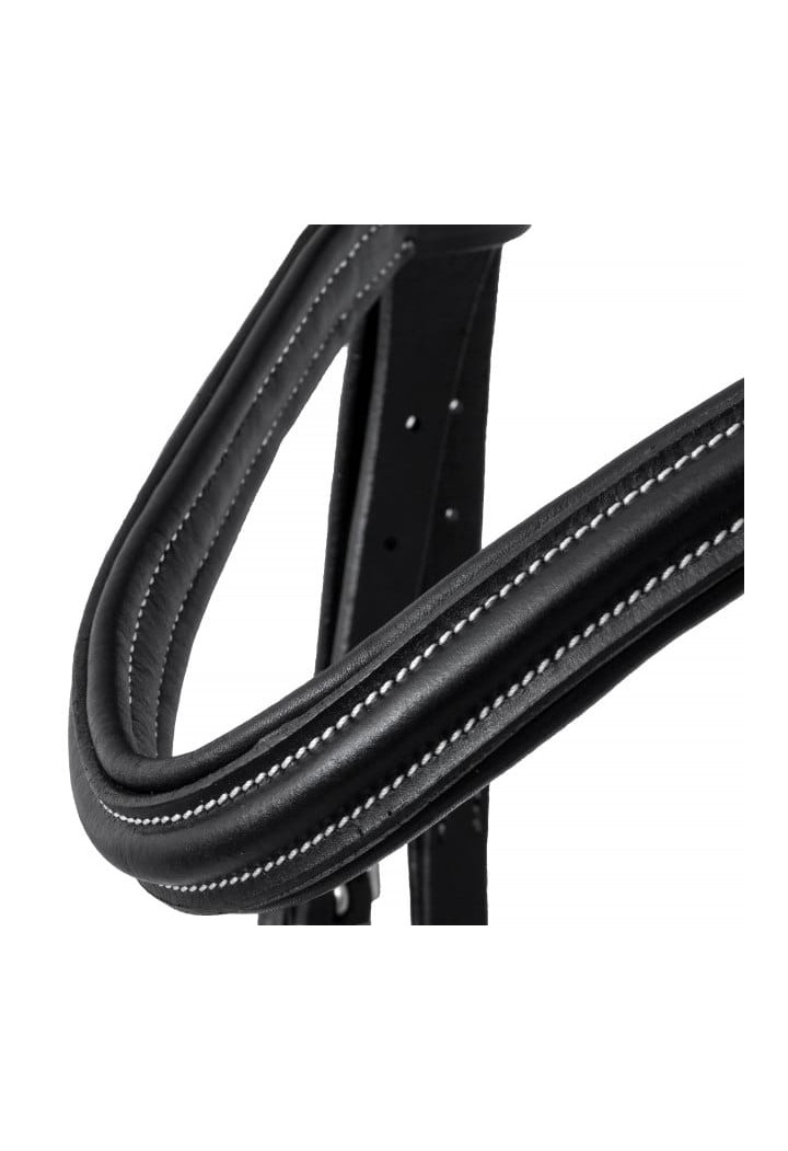 Ogłowie EQ QUEEN Electra anatomiczne black detal naczółek.jpg