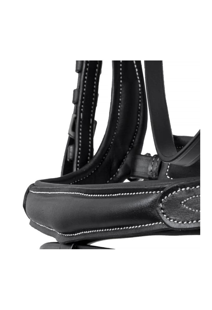 Ogłowie EQ QUEEN Electra anatomiczne black detal nachrapnik.jpg